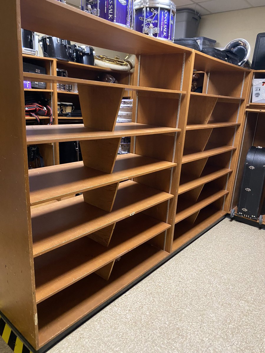 Sneak peak to the updates in the music room! New paint and cleared storage shelves! #oldbridge #OBEA #jsms