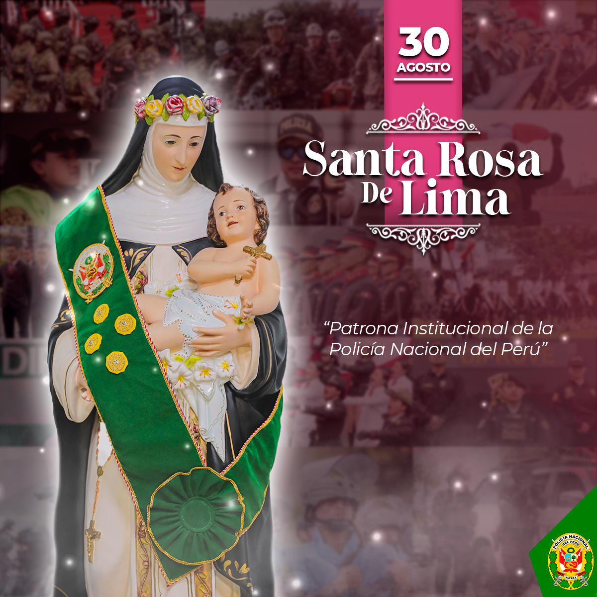 Conoce más sobre Santa Rosa de Lima, Patrona de la Policía Nacional del Perú.  #PuebloHechoLey ⏯️ | https://t.co/2O7rZQILgE, image size:1200x1200