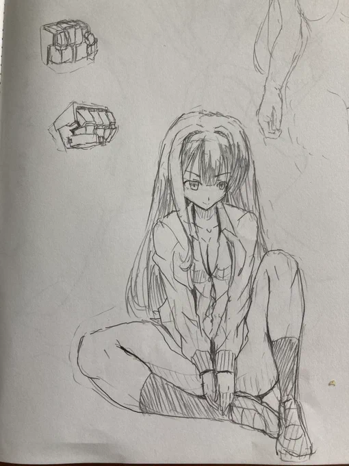 ラクガキがてらにJKを描いてみた 