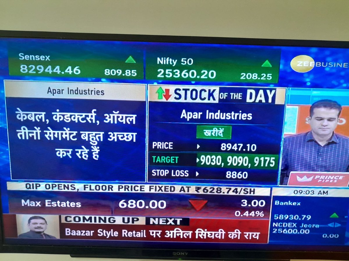 BasantBaheti3's tweet photo. जिस APAR IND को मैंने 440 में ख़रीद के TWEET कर दिया था आज से 3 साल पहले, उसे 8947 यानि की 12X पर ख़रीदने की सलाह दी जा रही है,बस यहीं आकर बेचारे भोले भाले निवेशक फँस भी जाते है और ट्रेडर तो आते ही है STOPLOSS कटवाने !
सही है ना ? https://t.co/sAmuO9g5kp