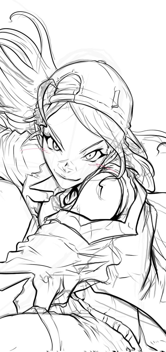 線画、もう少しで完了。
ようやく完成見えてきました( ゜▽゜;) 