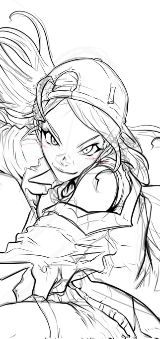 線画、もう少しで完了。
ようやく完成見えてきました( ゜▽゜;) 
