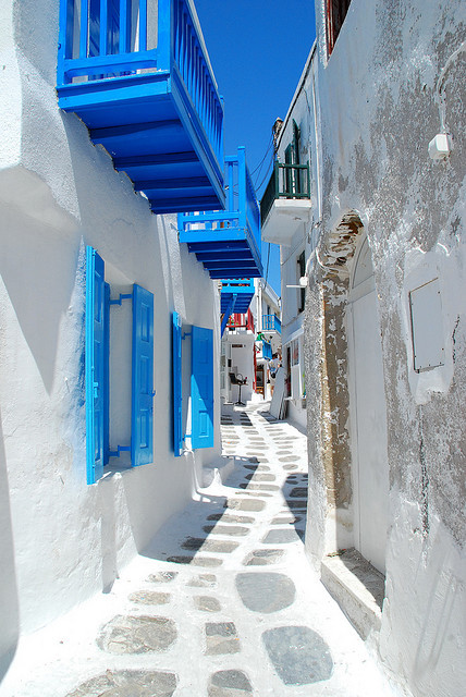 Narrow Street, Mykonos, Greece #NarrowStreet #Mykonos #Greece coryshelton.com