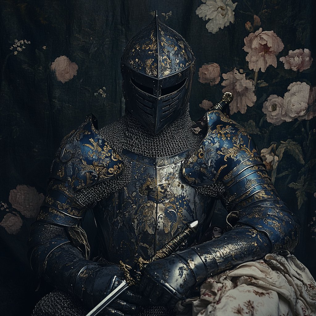 emollick's tweet image. High-quality image generation without the need for prompt-crafting is now ubiquitous (but ChatGPT's DALL-E 3 is lagging).

Here is "a high-fashion photoshoot of a knight wearing Monet-inspired armor" in Grok/Flux, Google's new system, Midjourney &amp;amp; inexplicably DALL-E. (best of 4)