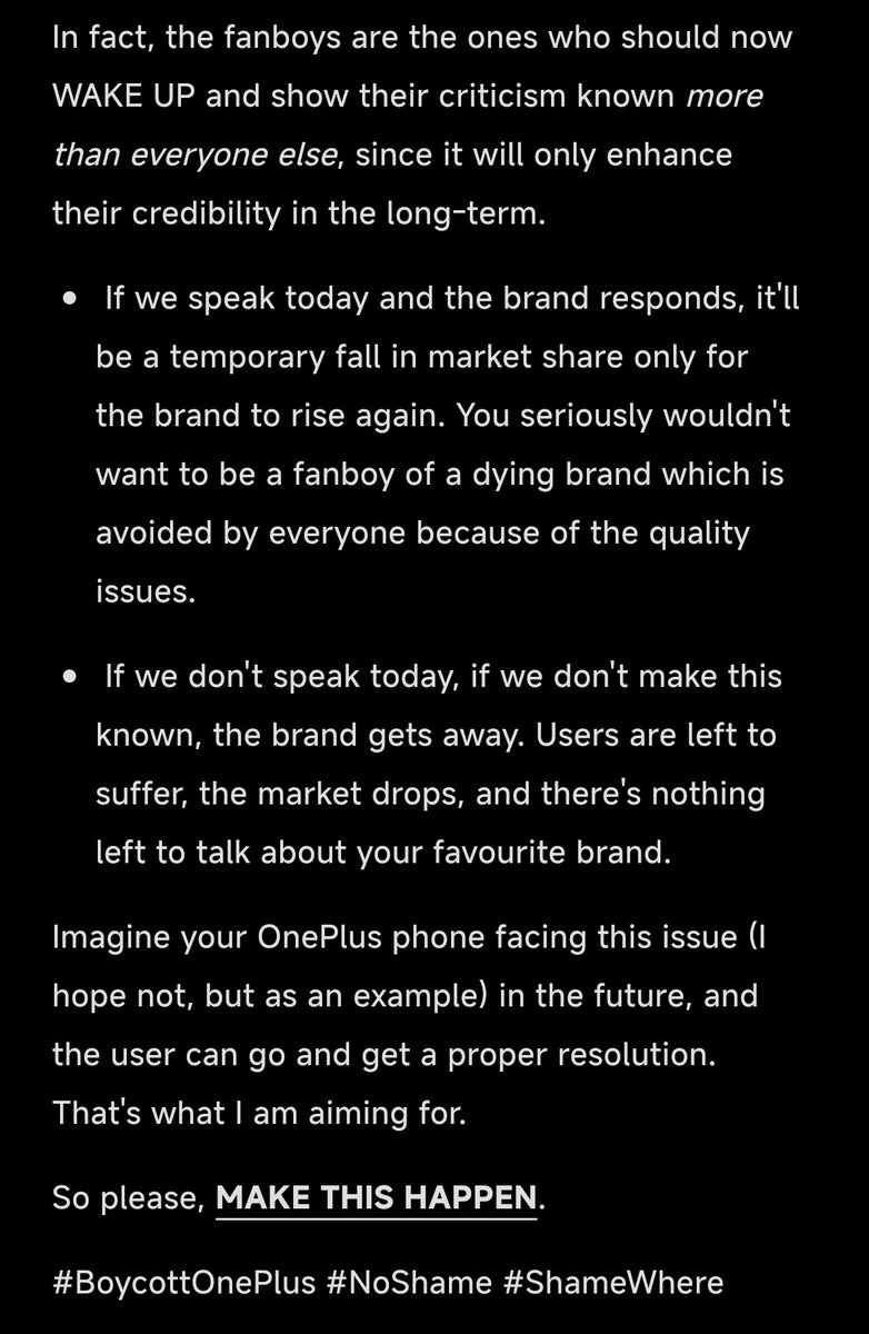 SavageAryan007's tweet image. The selective bias needs to end, for everyone's benefit in the long run.

Whether you are a fanboy OR a user OR just a bystander, this potentially affects ALL!

A public and non-selective backlash for OnePlus is the need of the hour.

#BoycottOnePlus #NoShame #ShameWhere