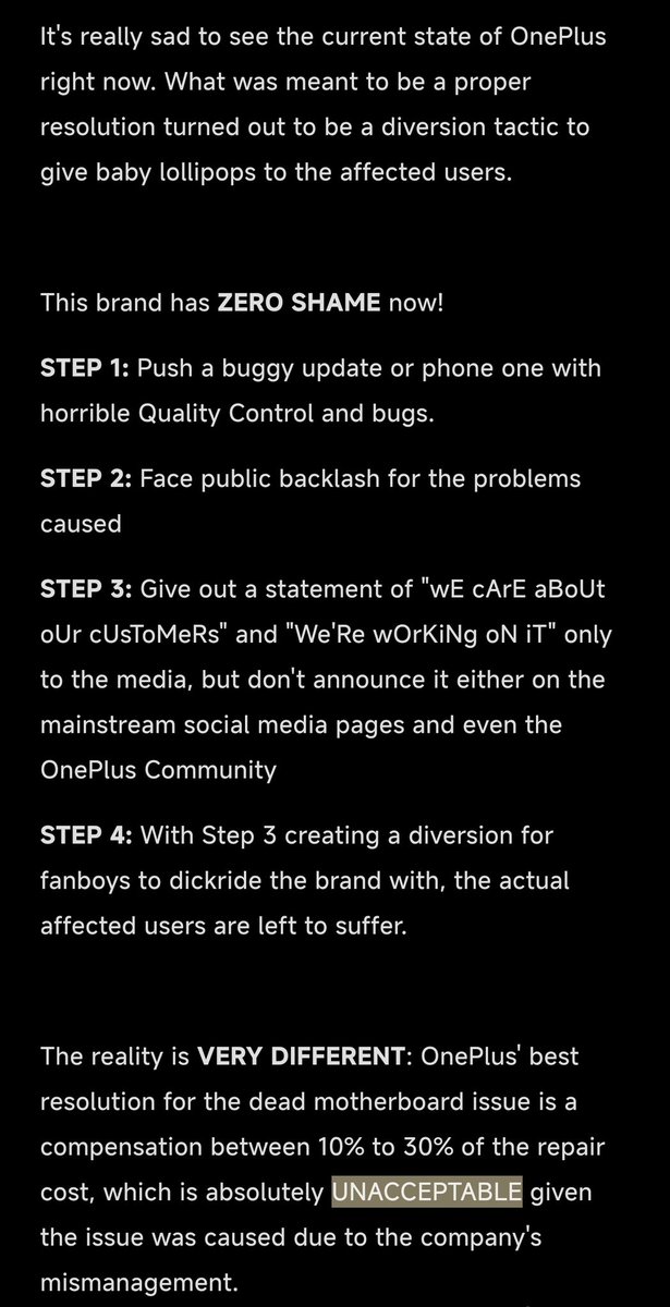 SavageAryan007's tweet image. The selective bias needs to end, for everyone's benefit in the long run.

Whether you are a fanboy OR a user OR just a bystander, this potentially affects ALL!

A public and non-selective backlash for OnePlus is the need of the hour.

#BoycottOnePlus #NoShame #ShameWhere