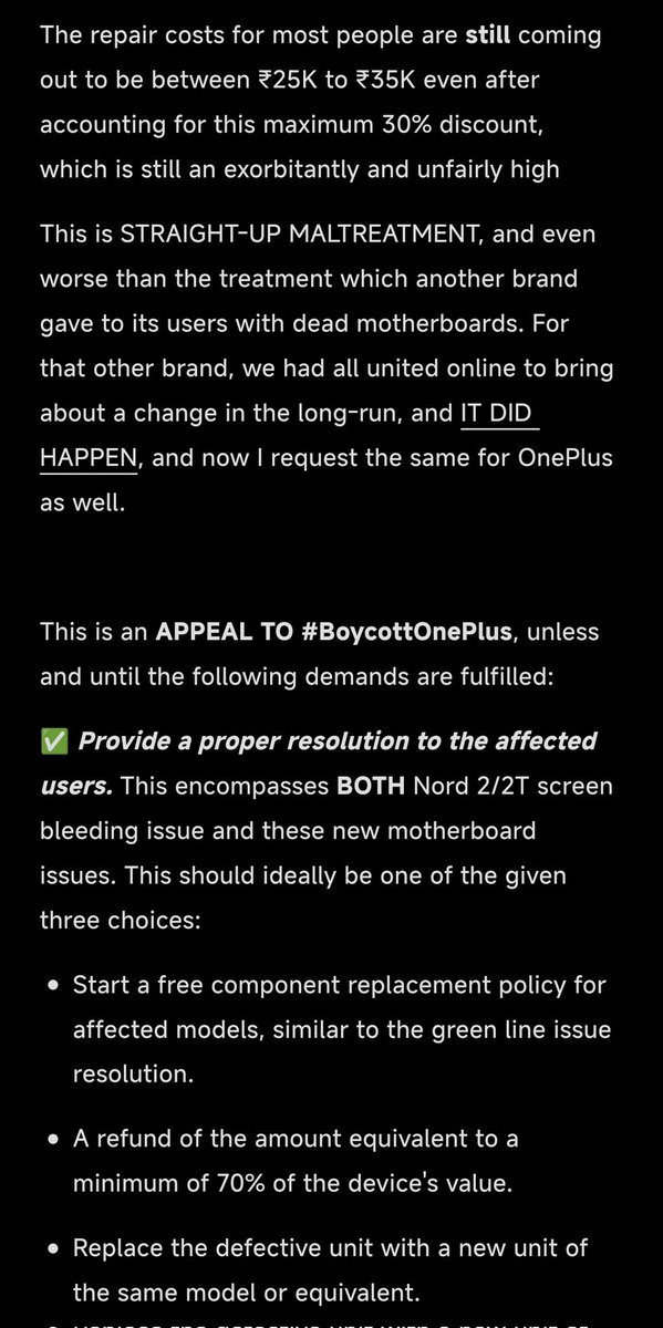 SavageAryan007's tweet image. The selective bias needs to end, for everyone's benefit in the long run.

Whether you are a fanboy OR a user OR just a bystander, this potentially affects ALL!

A public and non-selective backlash for OnePlus is the need of the hour.

#BoycottOnePlus #NoShame #ShameWhere