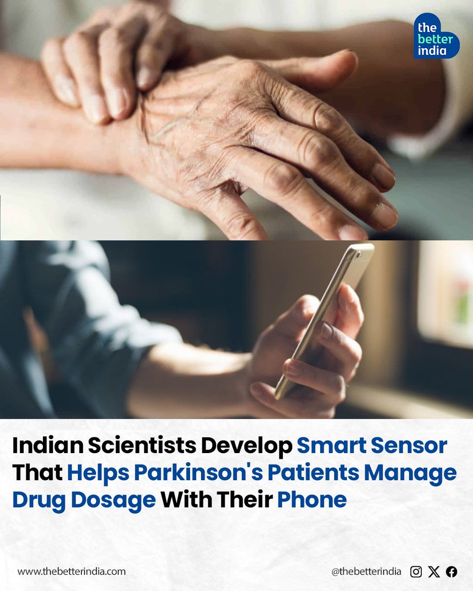 thebetterindia's tweet image. Scientists at the Institute of Advanced Study in Science and Technology (IASST) have developed a groundbreaking tool for managing Parkinson’s disease. 

#Parkinsons #SmartphoneSensor #MedicalTechnology #HealthcareInnovation