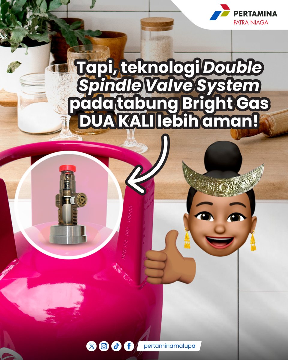 pertaminamalupa's tweet photo. #MamaMina suka banget sama amannya teknologi katup ganda di Bright Gas 🥰
#BrightGas #DSVS #SaPakaiEnergiUnggul #EnergizingYou #MalupaTangguh https://t.co/LpQObNUNcY