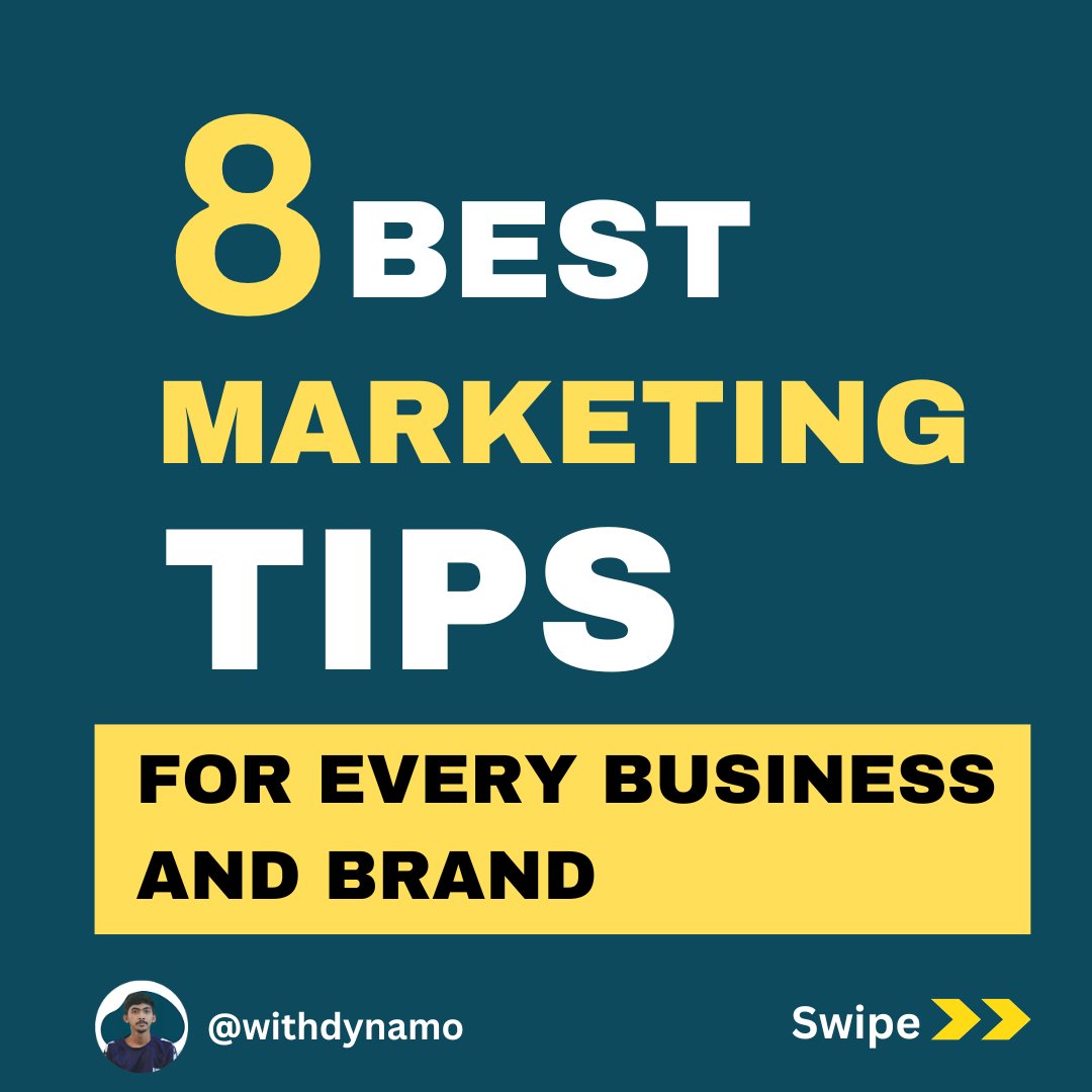 islamrizvy937's tweet photo. 8 BEST MARKETING TIPS FOR EVERY BUSINESS AND BRAND
Inbox me for Social Media Marketing Services ❤️
#onlinebusinesstips #businessmarketing #marketingcoach #marketingplan #planningaddict #weddingplanner #marketingresearch #rizvy #abidulislamrizvy #withdynamo #marketingtips https://t.co/Q1UlsXf7Fm