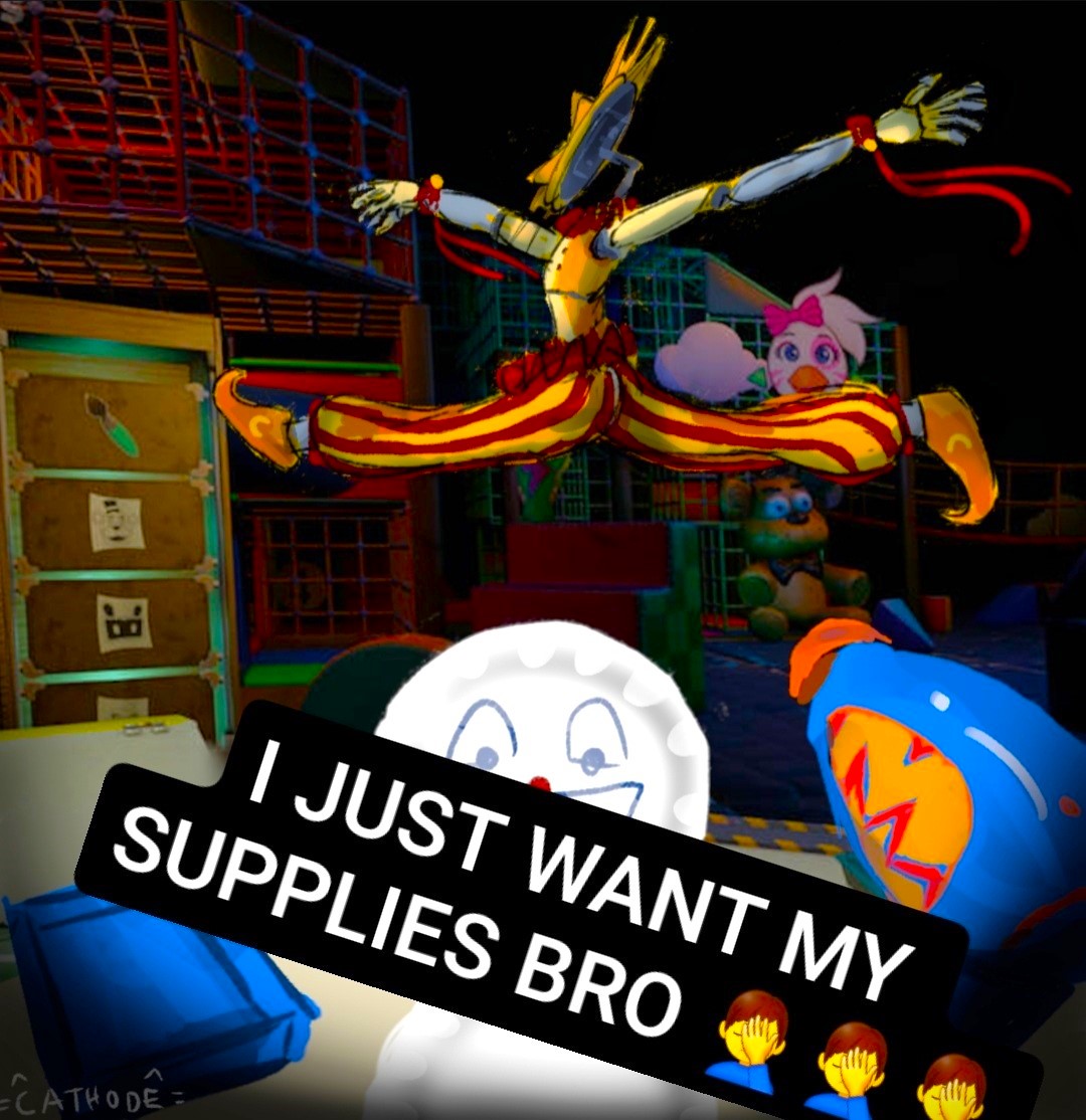 into the pit? more like uhh... 
#FNAF #fnaffanart #sunfnaf