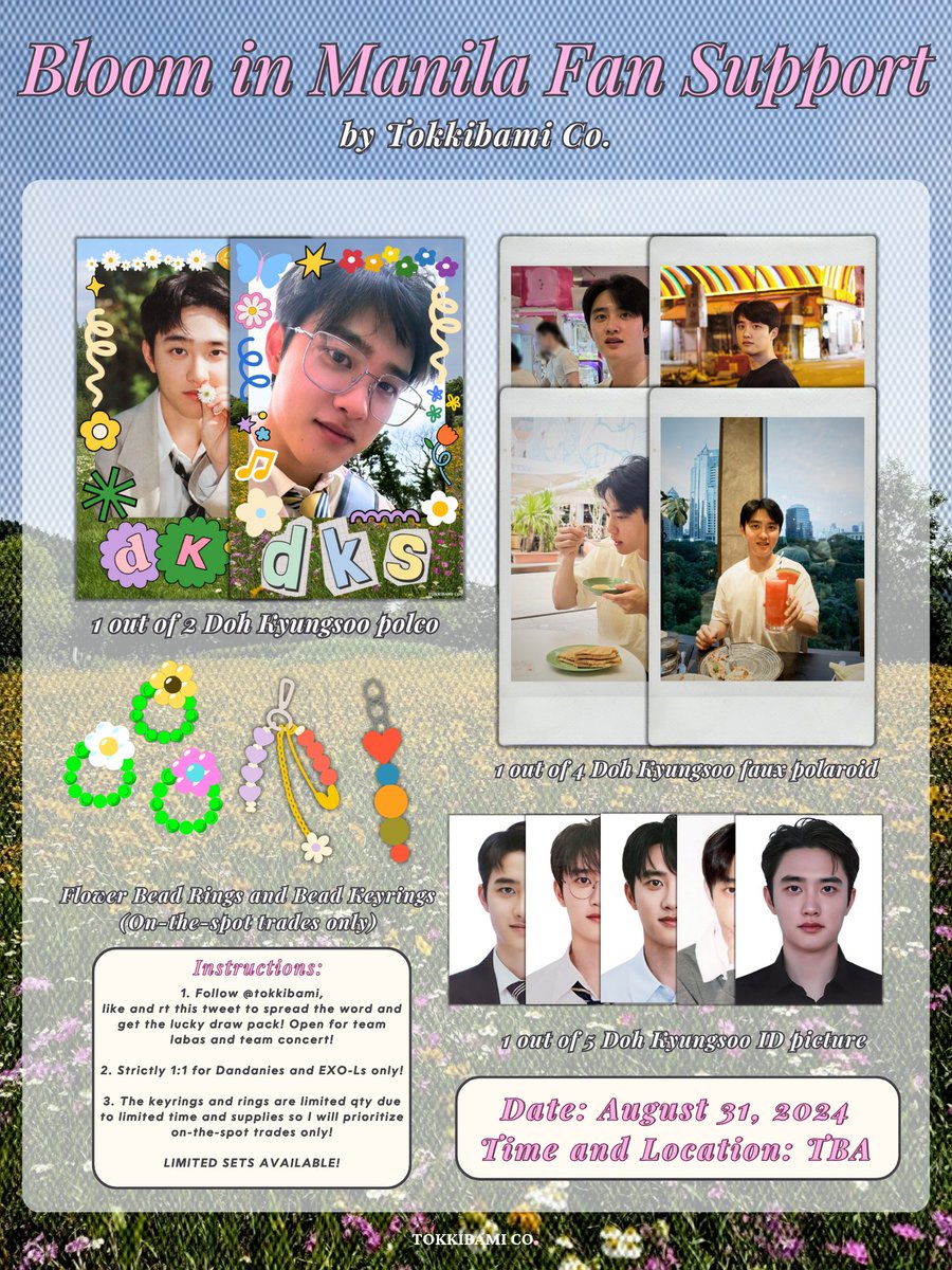 tokkibami's tweet photo. Ding! 🎰

Tokkibami Lucky Draw 3.0 is coming to BLOOM in Manila
&amp; here's our fan support for our very own #DohKyungsoo! 🐧💐

💐 mbf, like &amp; rt this tweet! 
💐 on-the-spot trades only!

See you EXO-Ls &amp; Dandanies! 🌸

#도경수 #BLOOMInManila #BLOOM_in_MANILA  
#BLOOMinMNL https://t.co/PwaJhCS0LQ