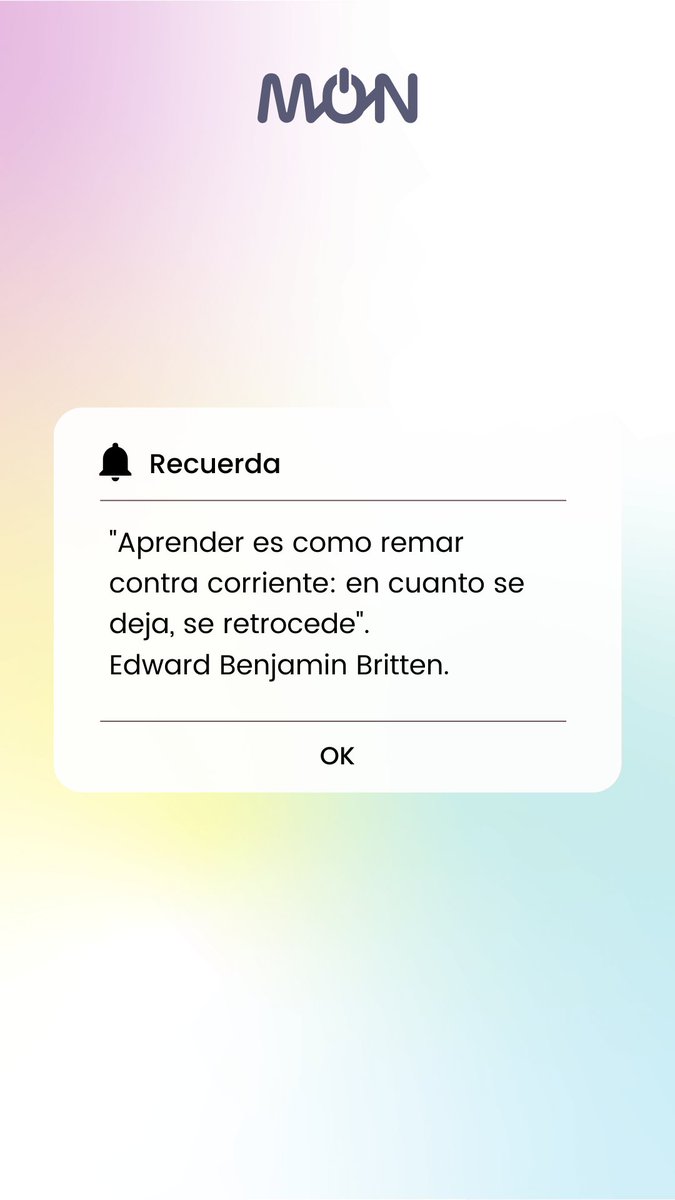 Mcomesana's tweet photo. "Aprender es como remar contra corriente: en cuanto se deja, se retrocede". 
Edward Benjamin Britten.

Día 12 Frases y Afirmaciones del reto GPS30/30

Comparte esta frase si crees que puede ayudar a inspirar a alguien de tu entorno.

Únete a mi canal de WhatsApp GPS30/30 https://t.co/XeNk8SyIlg