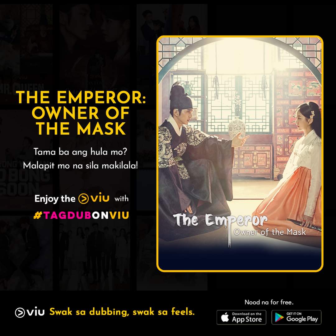 KSHPhilippines's tweet photo. [A] The Emperor: Owner of the Mask Filipino dubbed is now available on @Viu_PH 💛

#KimSoHyun #김소현
#TheEmperorOwnerOfTheMask #RulerMasterOfTheMask https://t.co/prs7FsyF5c