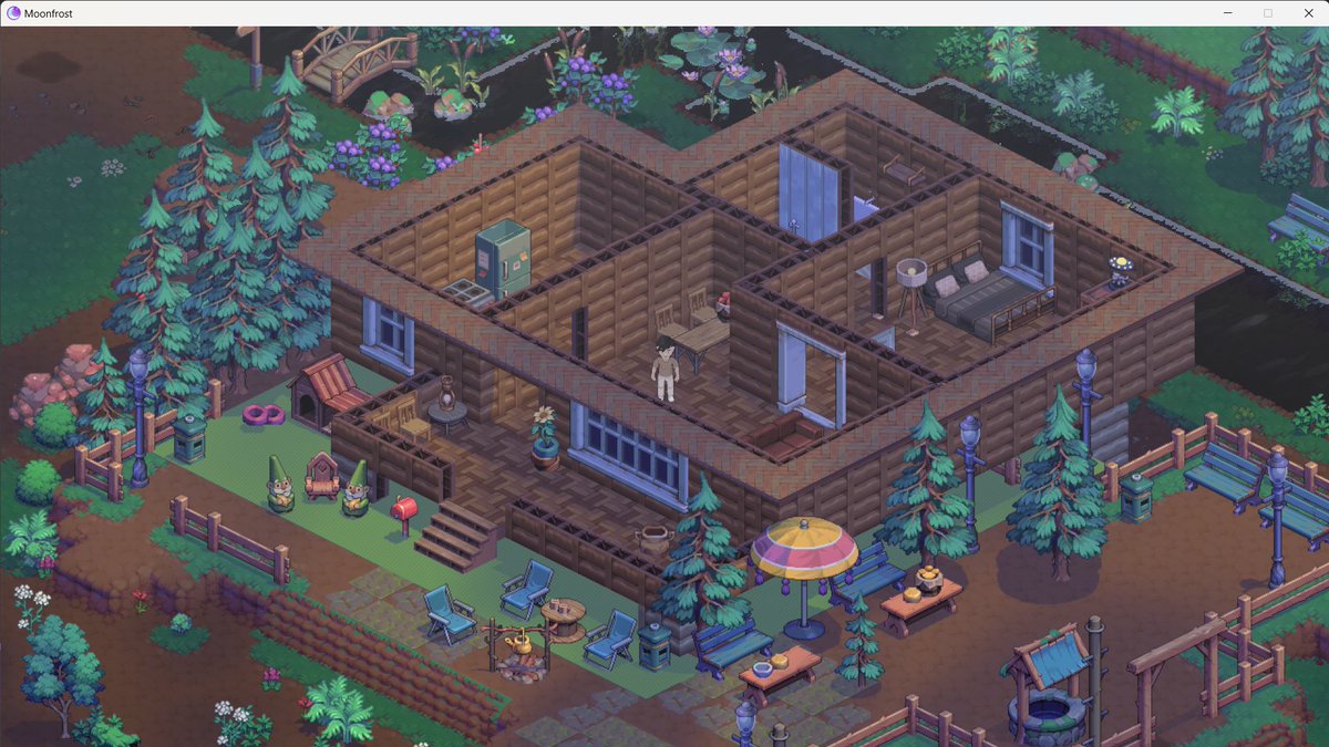 0xEljin's tweet image. Cozy Cabin for My Gnome Friends 
@MoonfrostGame
#AR3 #Househunter #Moonfrost