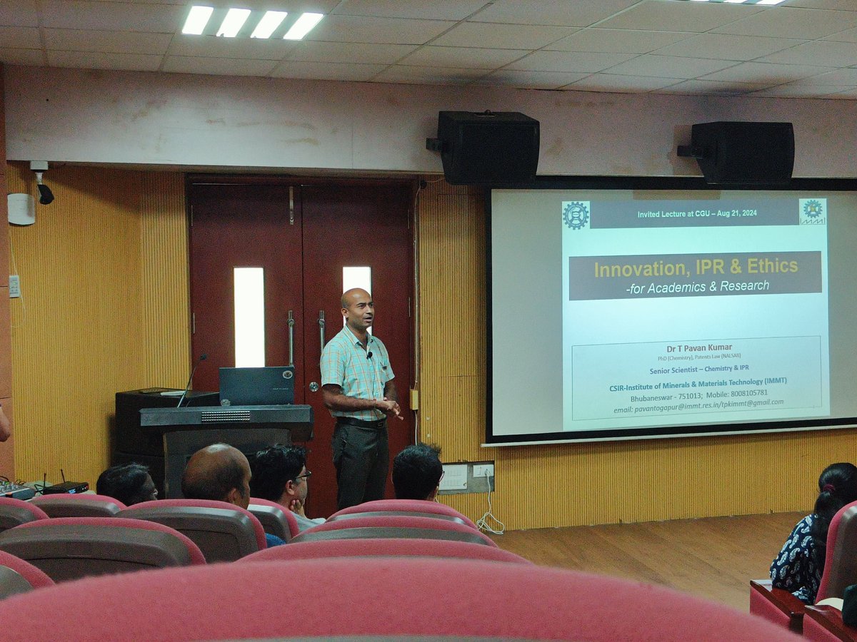 cvrce_tbi's tweet photo. 🌟 Thanks to Dr. Pavan Kumar from CSIR - IMMT for an enlightening session on Innovation, IPR, and Ethics! 💡📚Appreciation to IIC - CGU and ED Cell for their support. 🙌
#Innovation #IPR #Ethics #CSIR #IICCGU #EDCell https://t.co/j17pABNBJ8