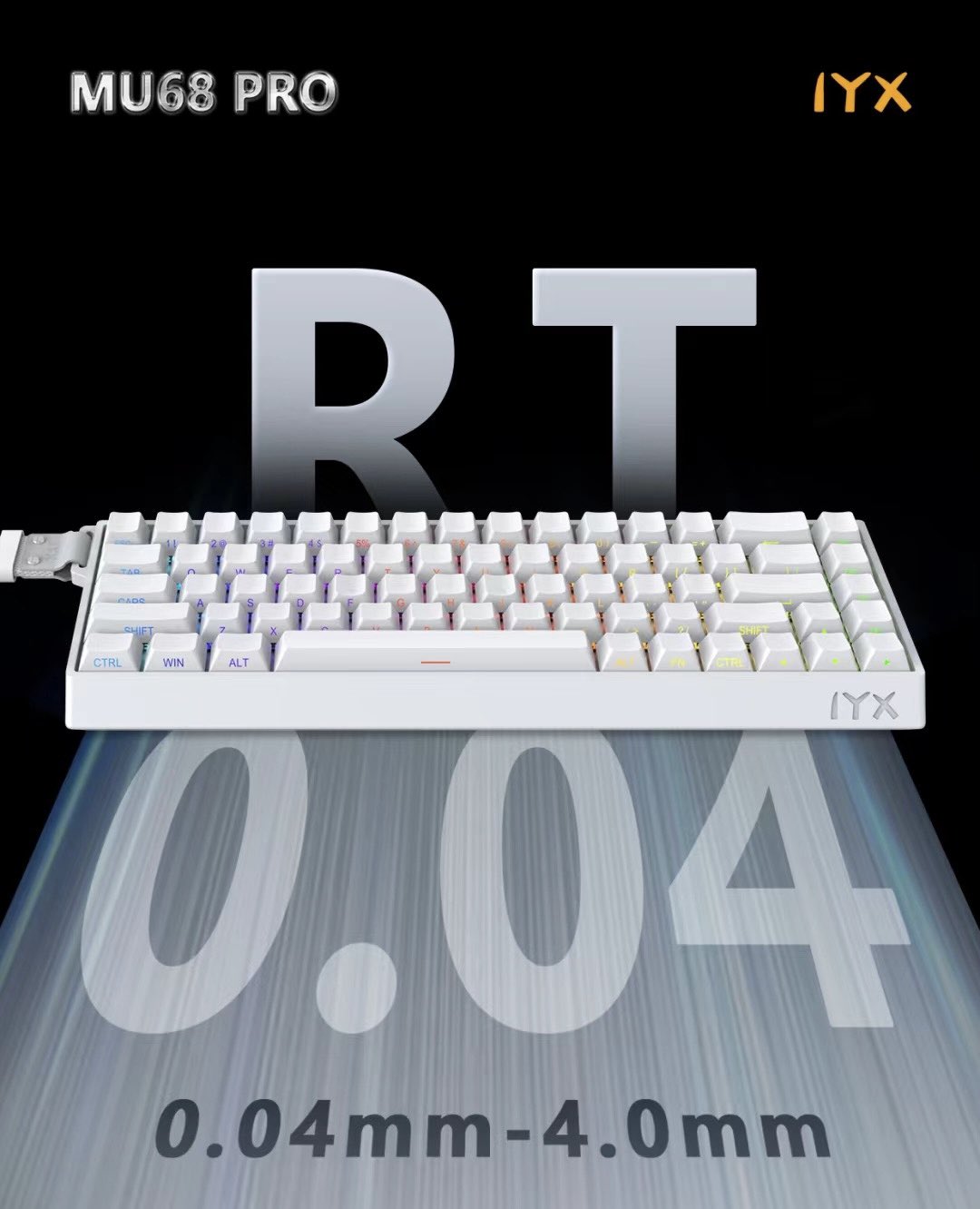 IYX MU68 PRO White 天青軸 TTC KOM10個付き | キーボード