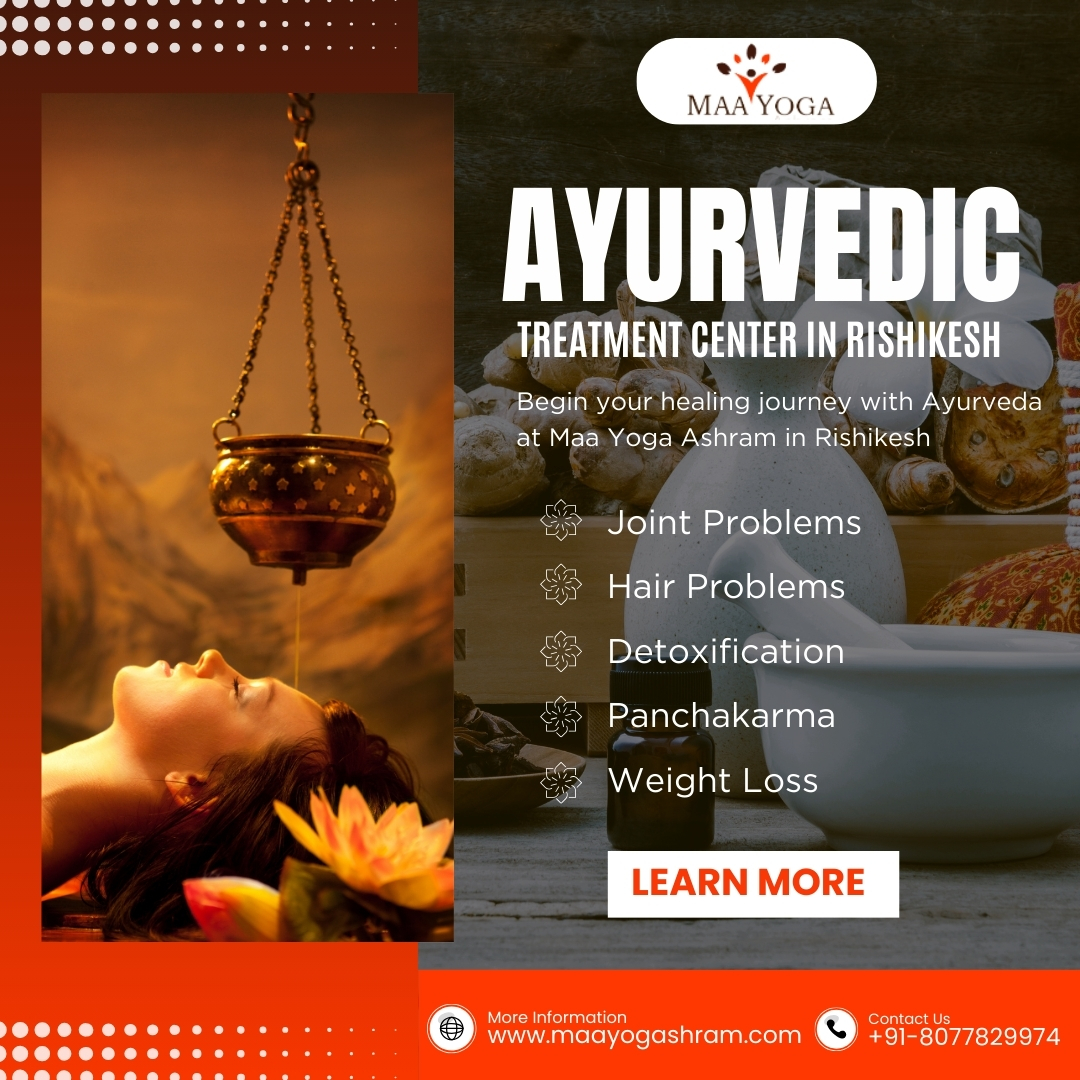 🌿 Experience the healing power of Ayurveda at our Ayurvedic Treatment Centre in Rishikesh at Maa Yoga Ashram 
📍 Location: Rishikesh

🌐𝗪𝗲𝗯𝘀𝗶𝘁𝗲: maayogashram.com/ayurvedic-trea…

#Ayurveda #HolisticHealth #WellnessJourney #TraditionalMedicine #AyurvedicTreatment #RishikeshHealing