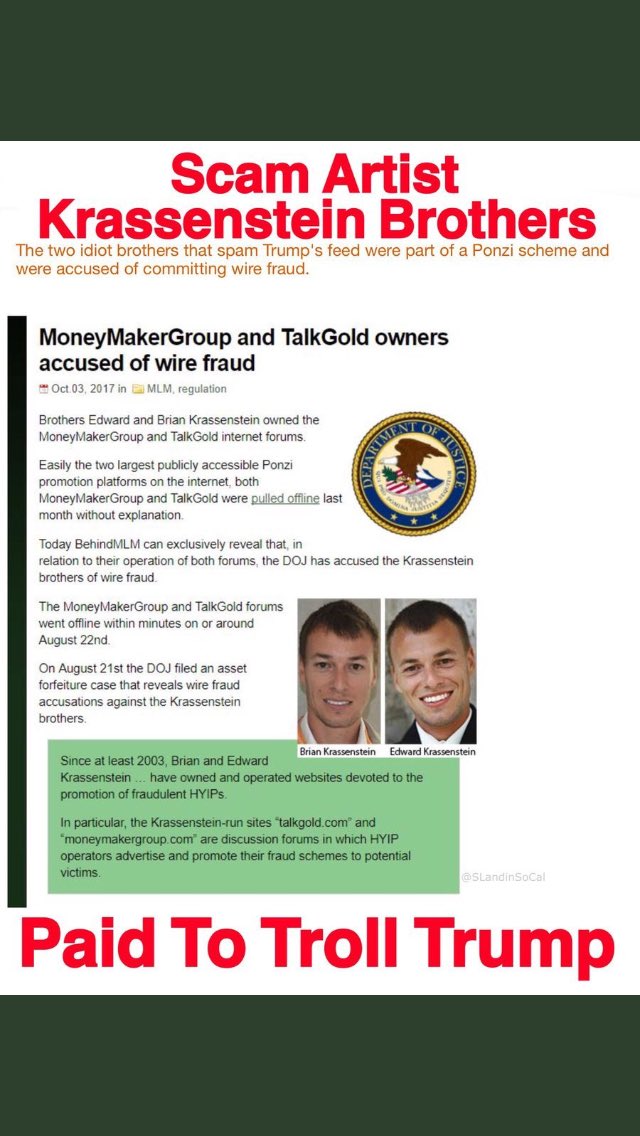 octaviajones97's tweet photo. @krassenstein @david_toman_FL Paid to viciously attack & defame others ✅
Ran ponzi schemes, had assets seized by the @FBI ✅
Defends inappropriate showers w/ children✅
Bought & sold websites catering to teen p0rn ✅
Will do/say ANYTHING for a dollar ✅
-The #GroomerStein Twinks
@krassenstein @EdKrassen https://t.co/u8Y05MxVmN