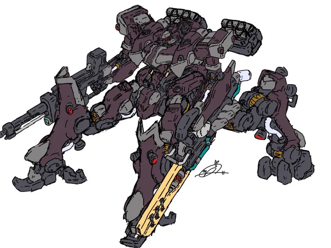 四脚ロボのらくがき 