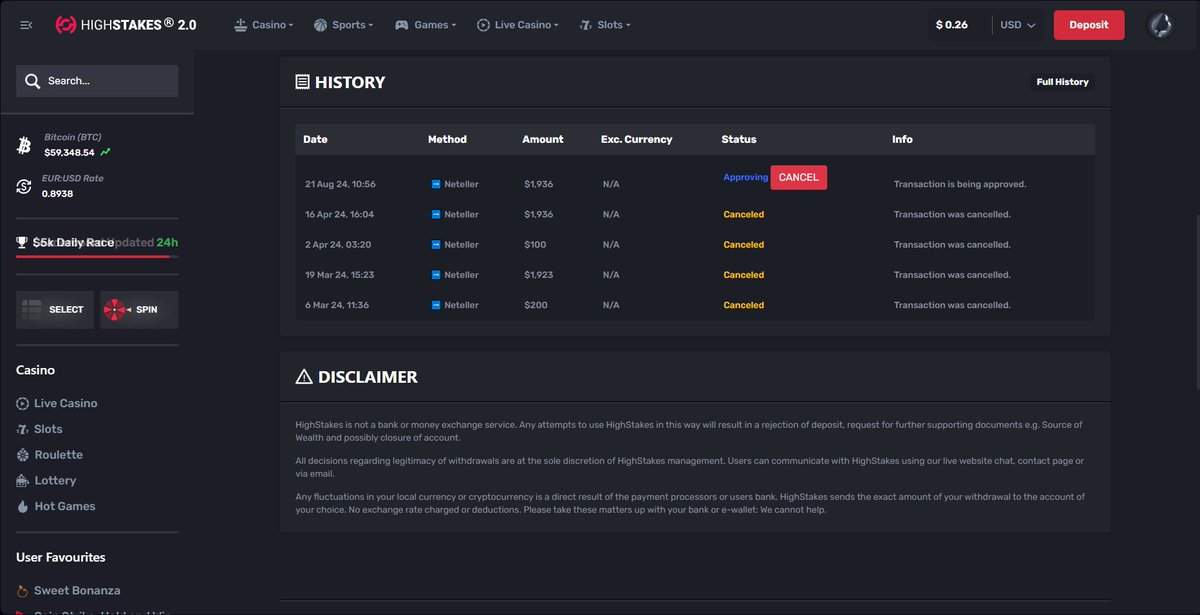Can you pay me at some point <a href="/highstakes/">HighStakes</a> ? Or just respond me at one of my 456789346 emails I send to the support ? Thanks.