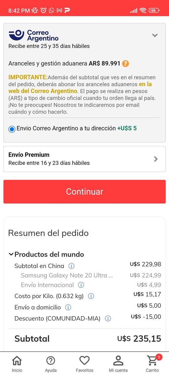 romanshott's tweet photo. @argentina_44 @PregoneroL Sisi pero por ejemplo llegando hasta este punto...  Ahi ya seria todo no??
Los 235USD + $90.000

O despues me van a cobrar algo mas? https://t.co/uunQwVEedb