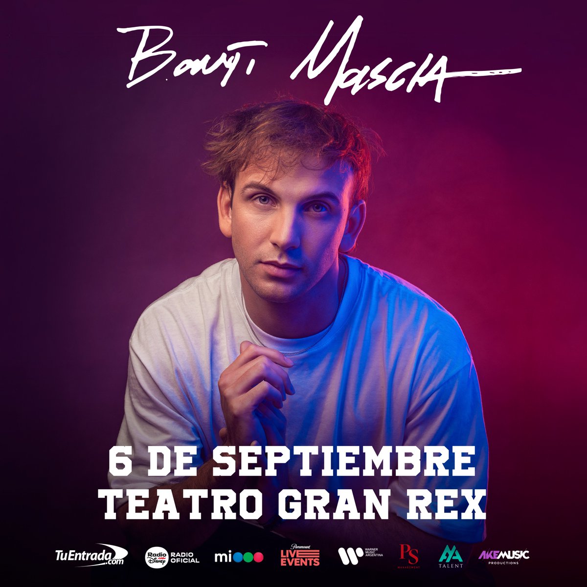 BAUTI MASCIA el ganador de Gran Hermano sorprende a sus fans con su primer show del año 🎶 Presenta su nueva música por primera vez en vivo 🤩

📍 <a href="/teatrogranrex/">Teatro Gran Rex</a>
📅 6 SEP • 20:30HS
🎟️ Entradas en tuentrada.com

#bautimascia #granrex #granhermano #ParamountLiveEvents