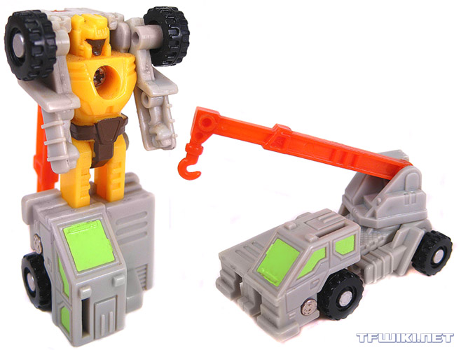 DailyTFormers's tweet photo. Construction takes skill and art. So why does it that he proceeds to bulldoze anything in his way? Can't he just, go around? I guess he's too bull-headed to think another way. Today's #Transformers of the day is #G1 #Micromaster Crumble! https://t.co/KYmIuzgsLG