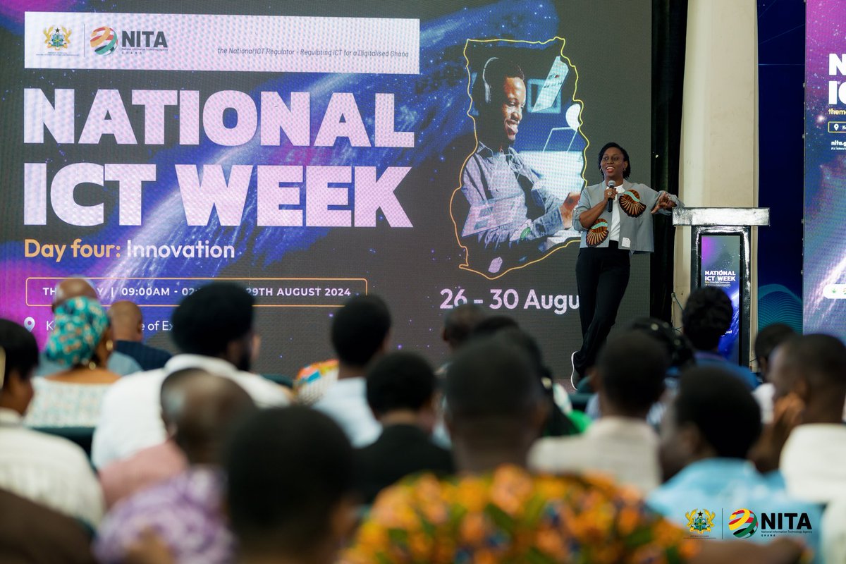 NITAGhana's tweet photo. Innovation Day was exciting as we had so many interactions which explored from Blockchain to Gaming to Start ups to Google AI to Smart workplace solutions from @esolutionsghana.
We are excited you joined us this session.
#NationalICTWeek24 #NationalICTWeek #NICTW #Tech https://t.co/gJ3NR2JGXv