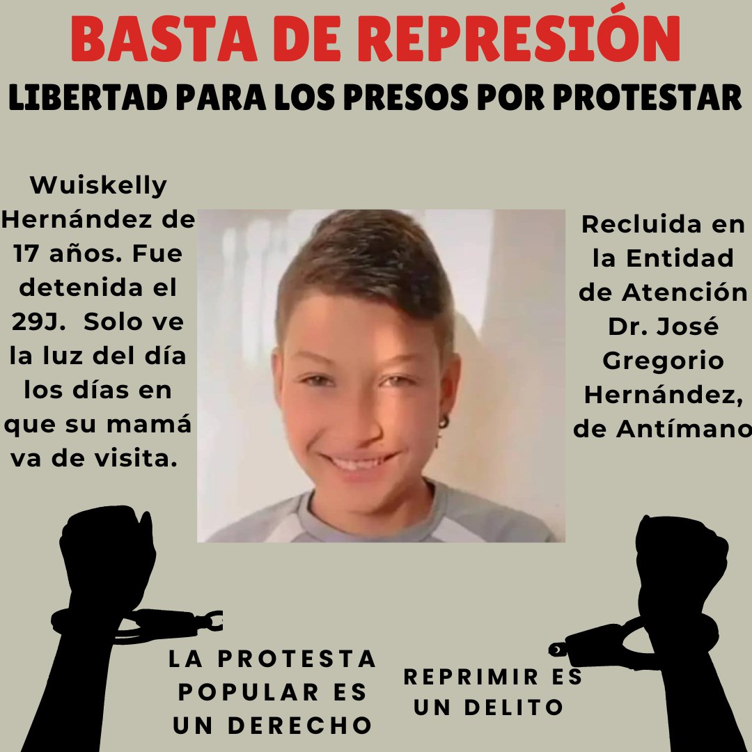 MujeresenluchaV's tweet photo. #Venezuela Las mujeres trabajadoras y de sectores populares pagan con su cuerpo las represalias de la represión  #LibertadParaLxsPresxsXProtestar ¡Basta de represión! ¡La protesta popular es un derecho, reprimir es un delito! ¡No al fraude! https://t.co/ToL7HFHydW