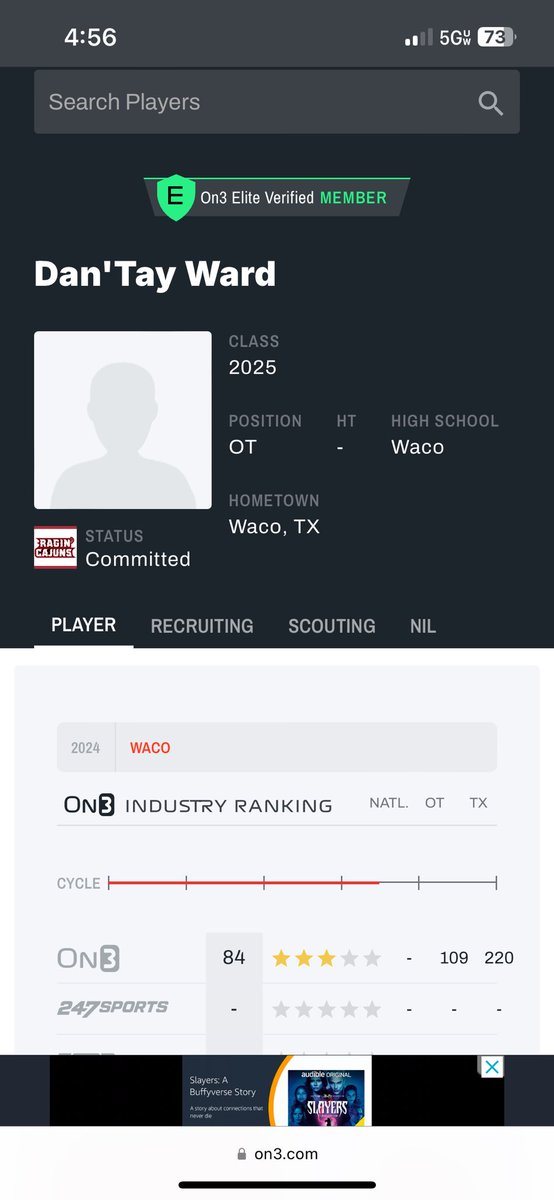 Dantay_wardjr's tweet photo. #AGTG Blessed to be rated a 3⭐️@on3 @On3Recruits https://t.co/o9upkkS7QY