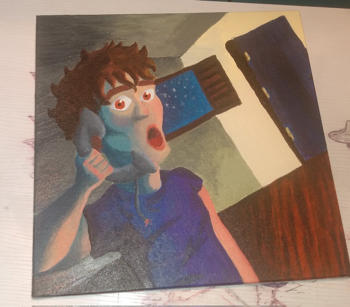 Extranhoo's tweet image. Um quadro que gosto demais 
"Ligação inesperada"