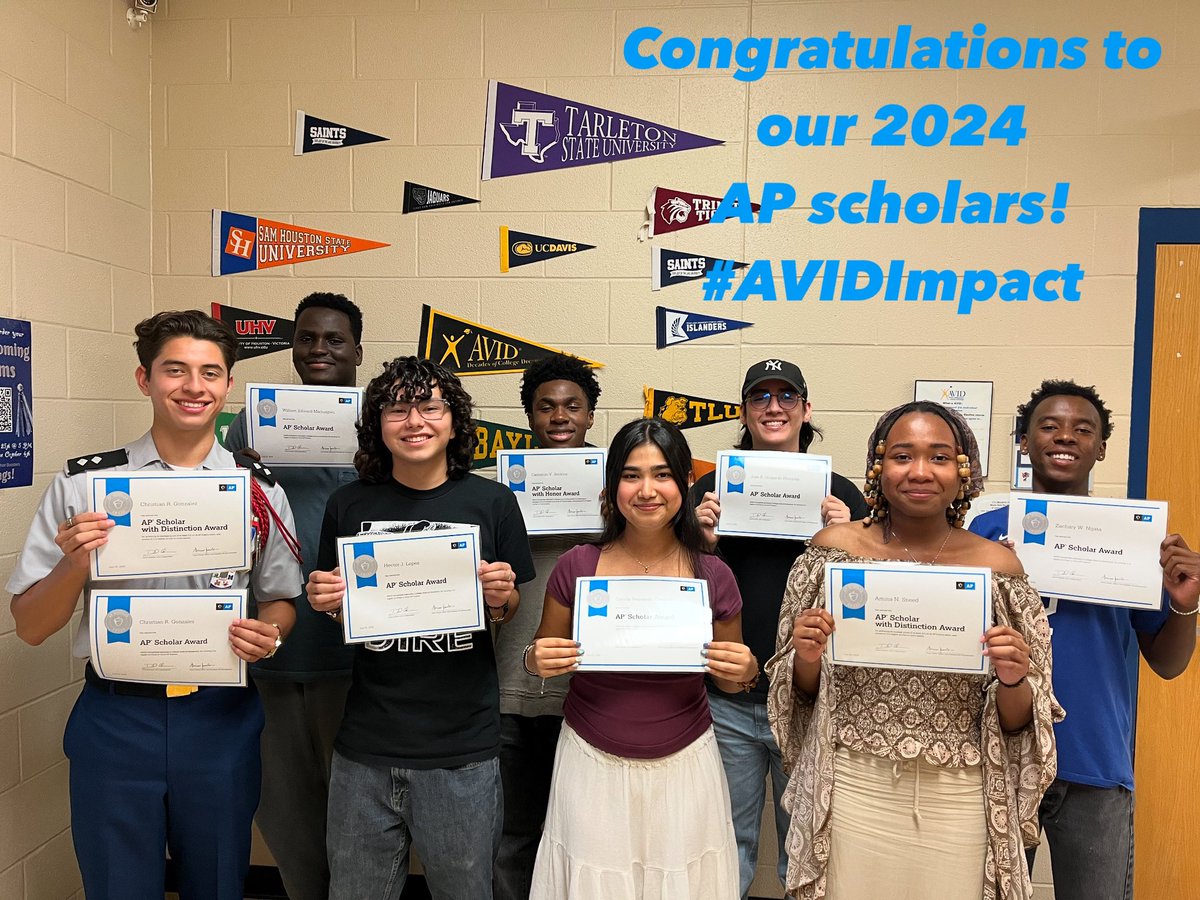 CTJ_AVID's tweet photo. Congratulations @CTJohnsonHigh @AVID4College 2024 @CollegeBoard AP Scholars! 
We are so proud of you all! #AVIDImpact https://t.co/MwcrDBrMB3