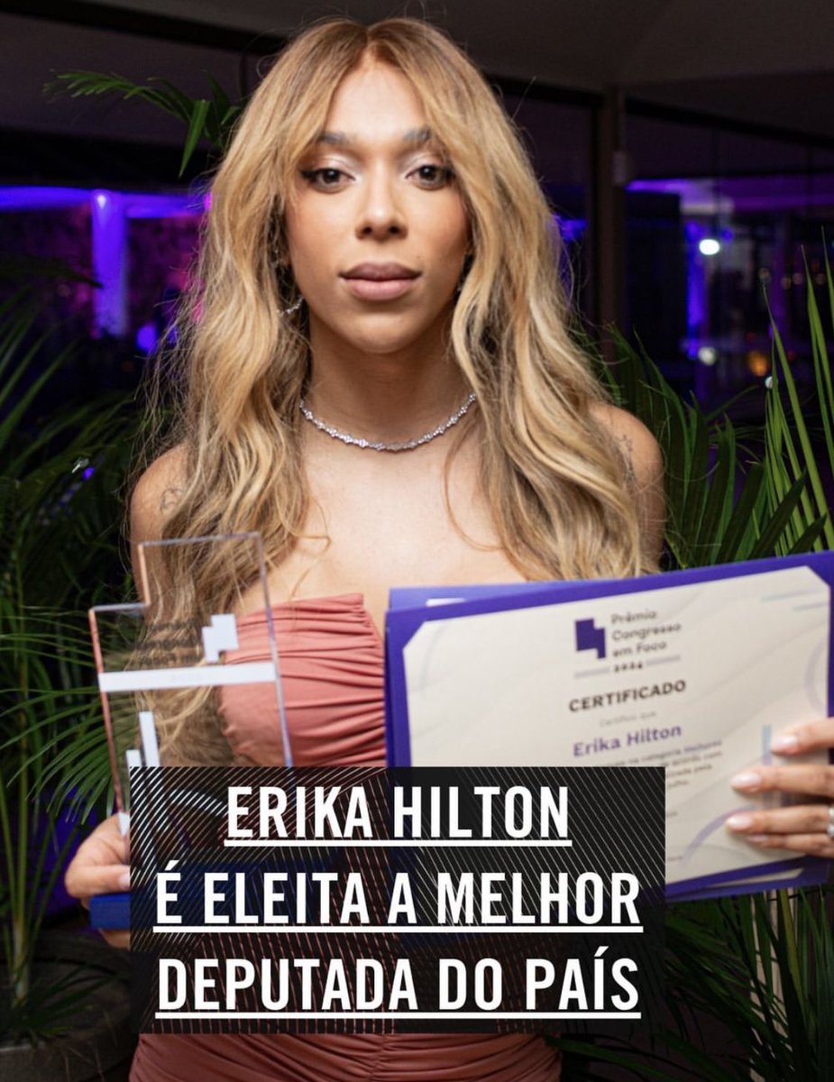 pingonilde's tweet photo. Erika Hilton é eleita a melhor deputada do Brasil pelo Prêmio Congresso em Foco. https://t.co/rs7FnARnej