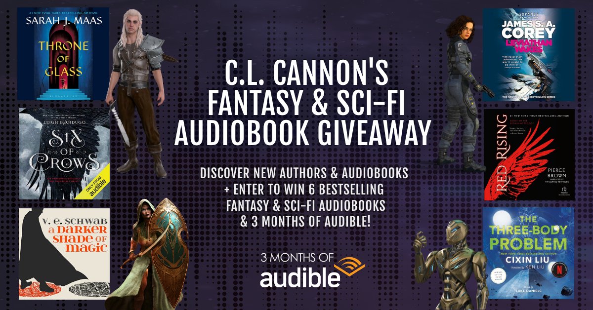 π C.L. Cannon, USA Today Bestselling Author π (@clcannonauthor) on Twitter photo π§ββοΈπ§#Fantasy & #SciFi Audiobook #readers, are you looking for new listens? We've got you covered!π§π§ββοΈ
Enterπ clcannon.net/audiobookfans
π₯#Win 6 bestselling #audiobooks + 3 months of #Audible! Be sure to check out the #books by our sponsoring authors while you're there!π₯ π§ββοΈπ§#Fantasy & #SciFi Audiobook #readers, are you looking for new listens? We've got you covered!π§π§ββοΈ
Enterπ clcannon.net/audiobookfans
π₯#Win 6 bestselling #audiobooks + 3 months of #Audible! Be sure to check out the #books by our sponsoring authors while you're there!π₯