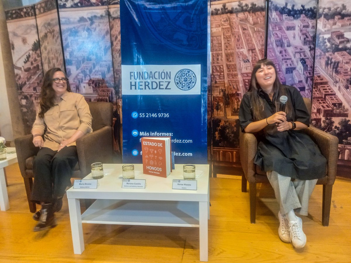 SandymoonMX's tweet photo. Presentación del libro Estado de Hongos 🍄‍🟫🍄 de Nanae Watanabe en @fundacionherdez, hay cultura, historia, traición y recetas sobre hongos del Estado de México, Puebla y Oaxaca, mañana la reseña #lectura #hongos #herdez #cdmx #samdymoon #disecciontv https://t.co/m1hj6XrsY7