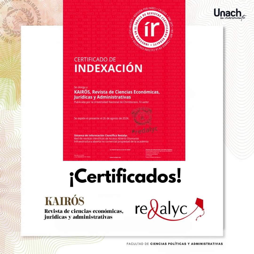 KairosUnach's tweet image. #Indexación

📰Nos complace anunciar que nuestra Revista Científica Kairos @Unach_ec ha sido #indexada en el prestigioso @Redalyc Sistema de Información Científica

¡Enhorabuena al equipo editorial por este gran logro! 

#UnachEnMovimiento
#SomosPolíticas
#RevistaKairós