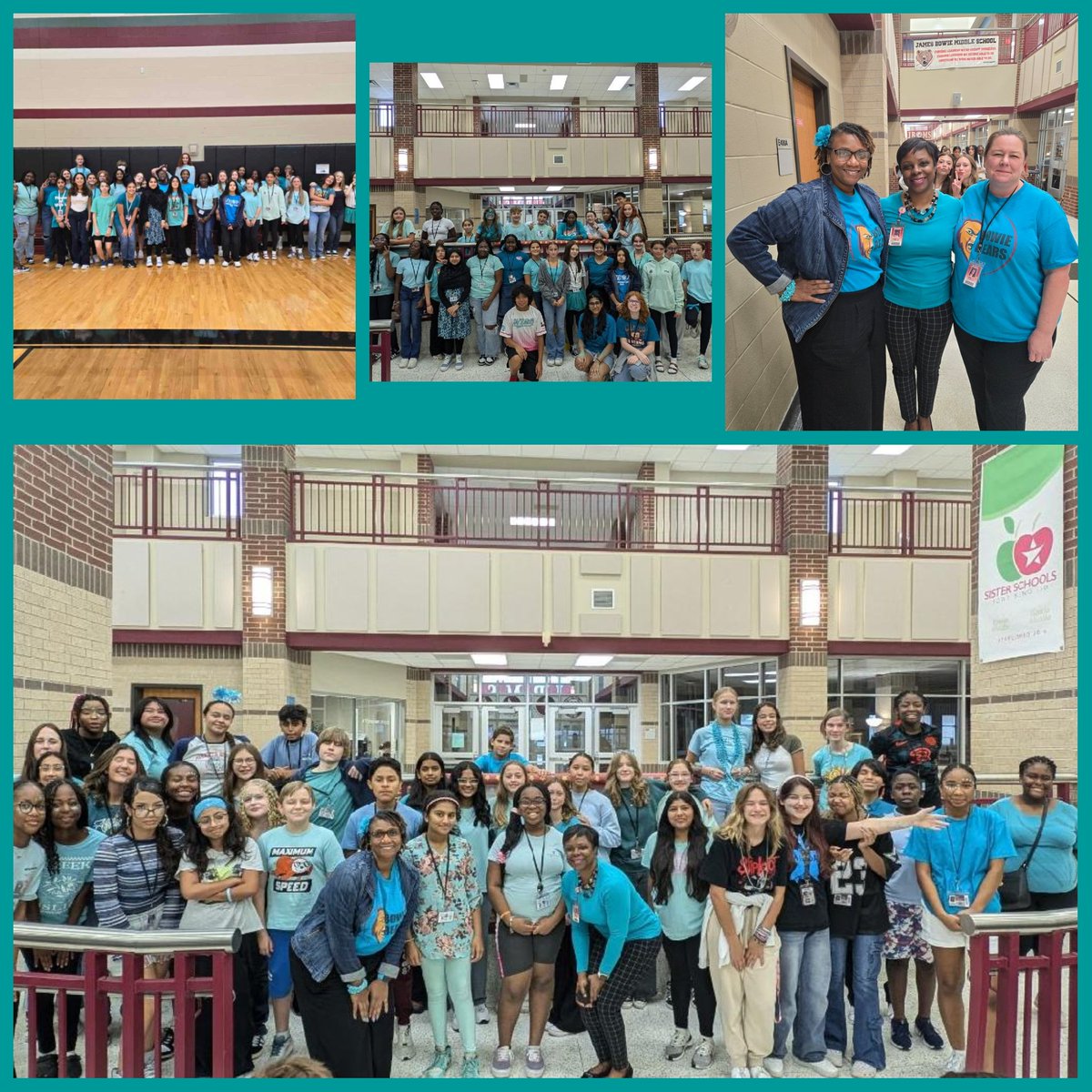 JBMS_Bears's tweet photo. Grade Level Color Wars got really real today! There may or may not have been a few parents in on this friendly competition. 🐻🐾 #LeadThePAC #BowieBears #JBMS #TealTeam8 https://t.co/2tjSYDZFE8