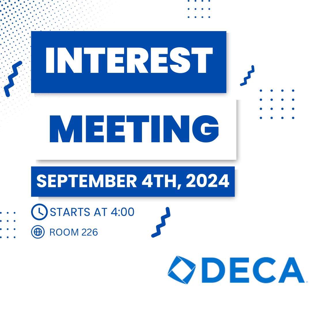 Come join us September 4th after school in room 226, meet the officers and come see what CFHS DECA is all about. You won’t regret it!