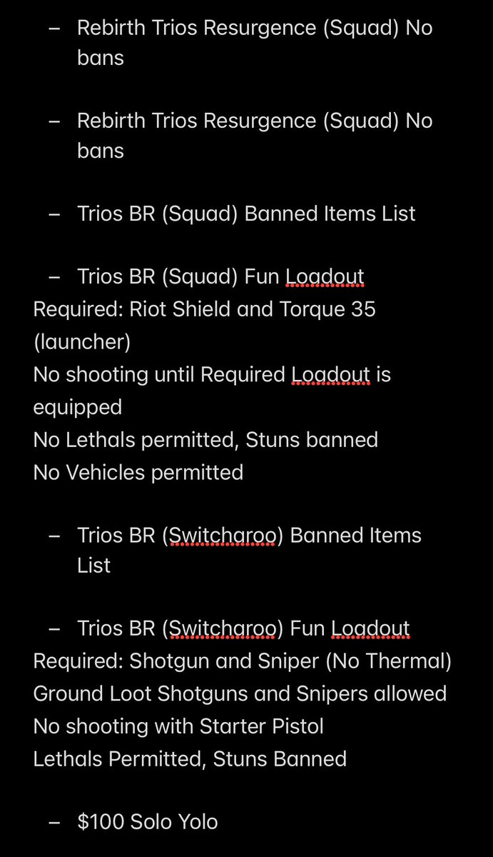 Plan for tomorrow’s customs! (Subject to change)

Rebirth to start then on to Big Map!

Tell your friends! 🥳