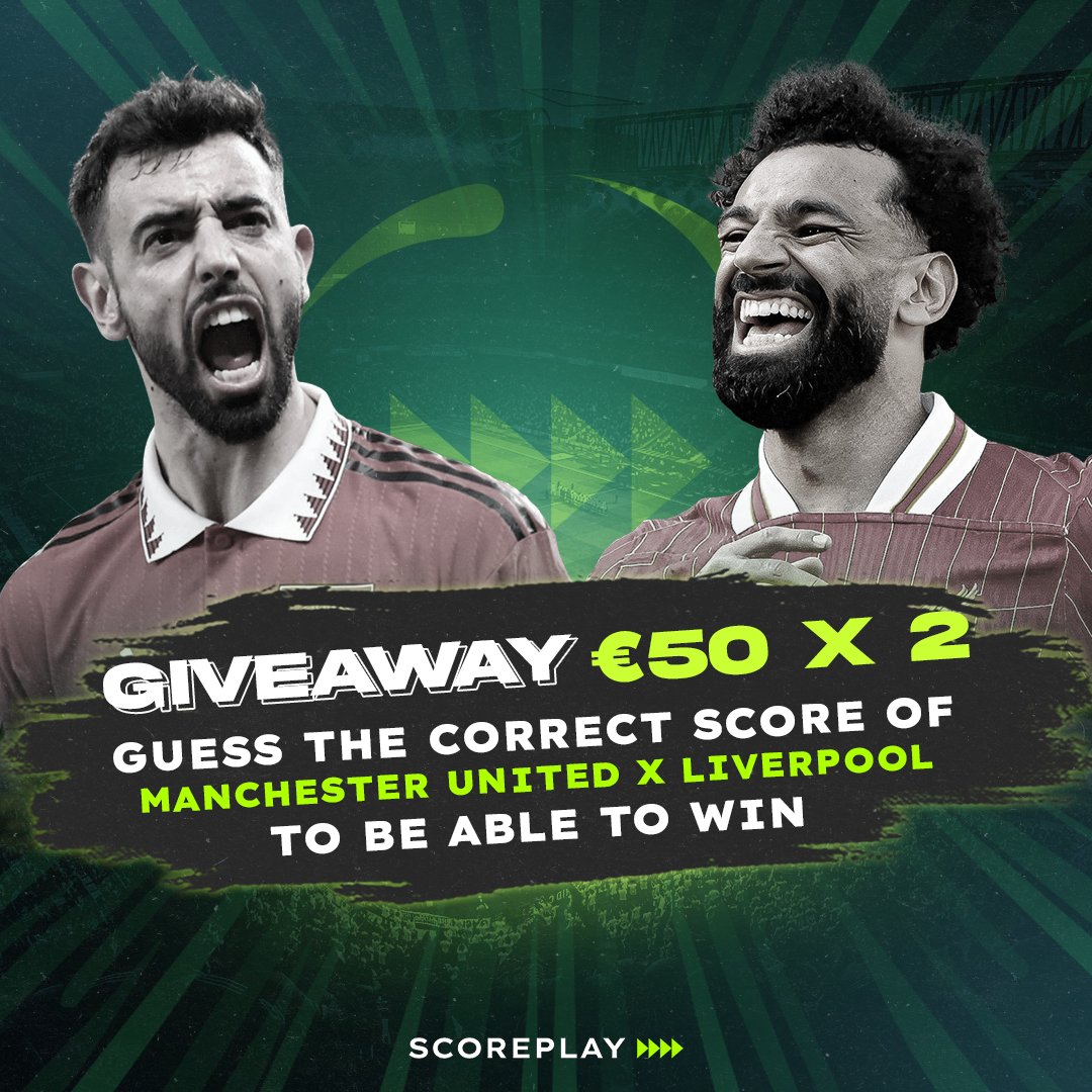 1/ 100$ GIVEAWAY TIME 🎁

ScorePlay is hosting a 100$ (0.04 ETH) giveaway to 2 winners!  To participate:

- Comment the correct score for Man Utd x Liverpool 
- Follow <a href="/ScorePlay_xyz/">ScorePlay</a> 
- Like and retweet this post

#MUNLIV #MUFC #LFC #PL