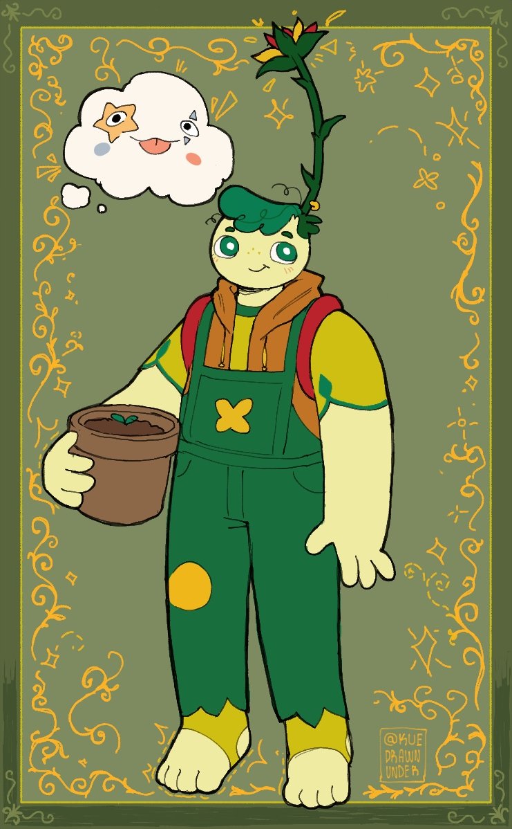 KueDrawnUnder's tweet photo. This Little Sprout went through a growth spurt! You might as well call him beanstalk now.
Though tbh I think he's closer to a gourd...
#Wolfboyandtheeverythingfactory https://t.co/eDHswR6Cjf