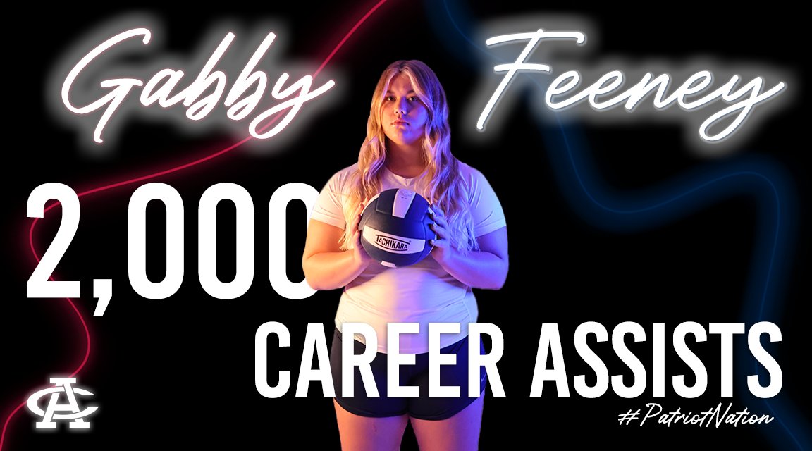 Congratulations to Gabby Feeney who got her 2,000th career assist at tonight's volleyball game against Sutton! #PatriotNation