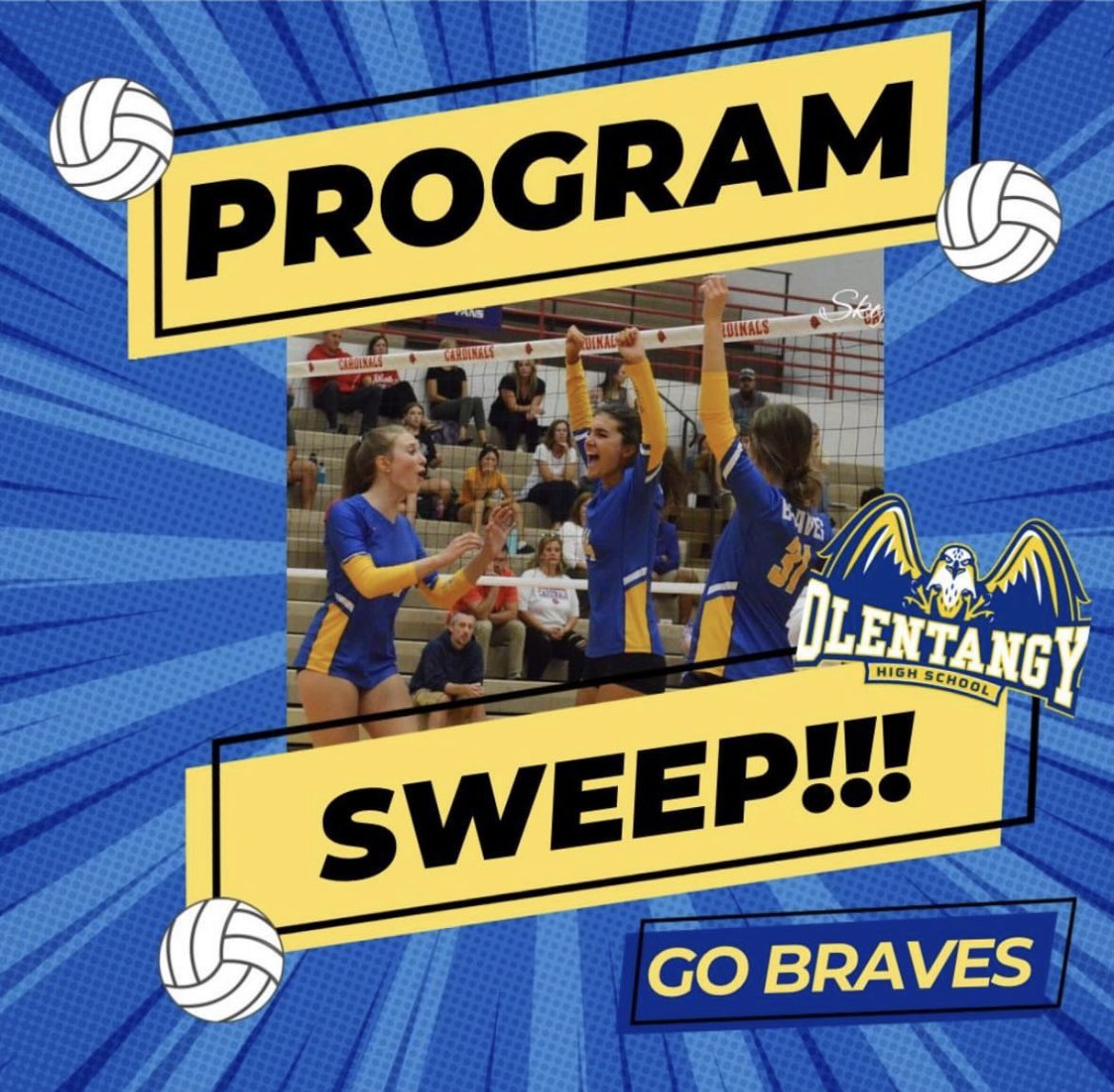 Great night for our girls!👏🏻🧹 #GoBraves