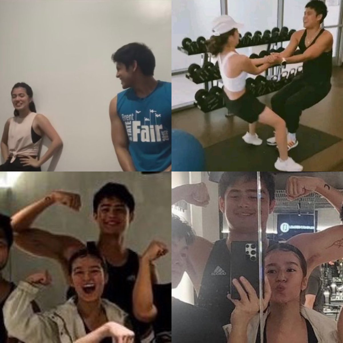 belindoll's tweet photo. couples who work out together, stay together :P #DonBelle https://t.co/fA5uFAhRu9