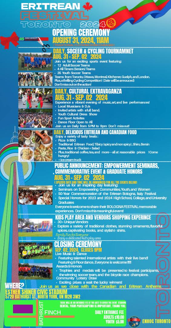 WeldetnsaeG's tweet image. #Toronto should be a refuge for those escaping oppression, not a platform for the very regimes they fled from. We must protect our city. #CancelPFDJFestival #StopForeignInterference #TransnationalRepression #BlueRevolution @cityoftoronto @PasternakTO @YaaraSaks @MPPKerzner