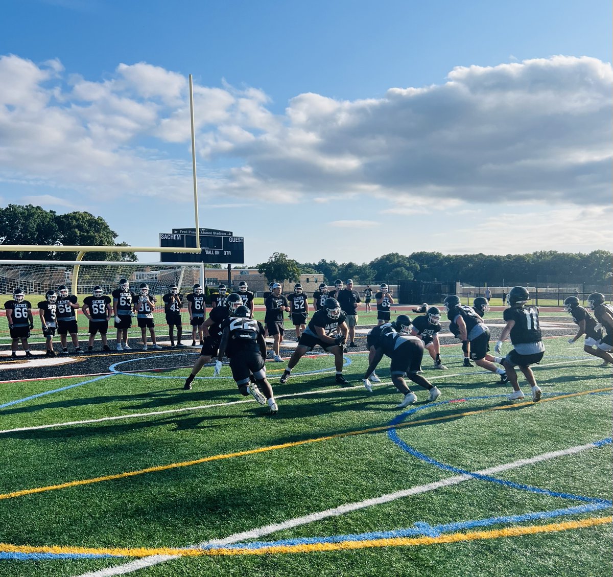 Open Sachem Football practice tonight at Fred Fusaro Alumni Stadium. 

I spoke with senior lineman Angelo Portillo about this upcoming season. Like a true leader - and music to my ears and heart - he explained what it means to play for Sachem:

“To be able to play with the word