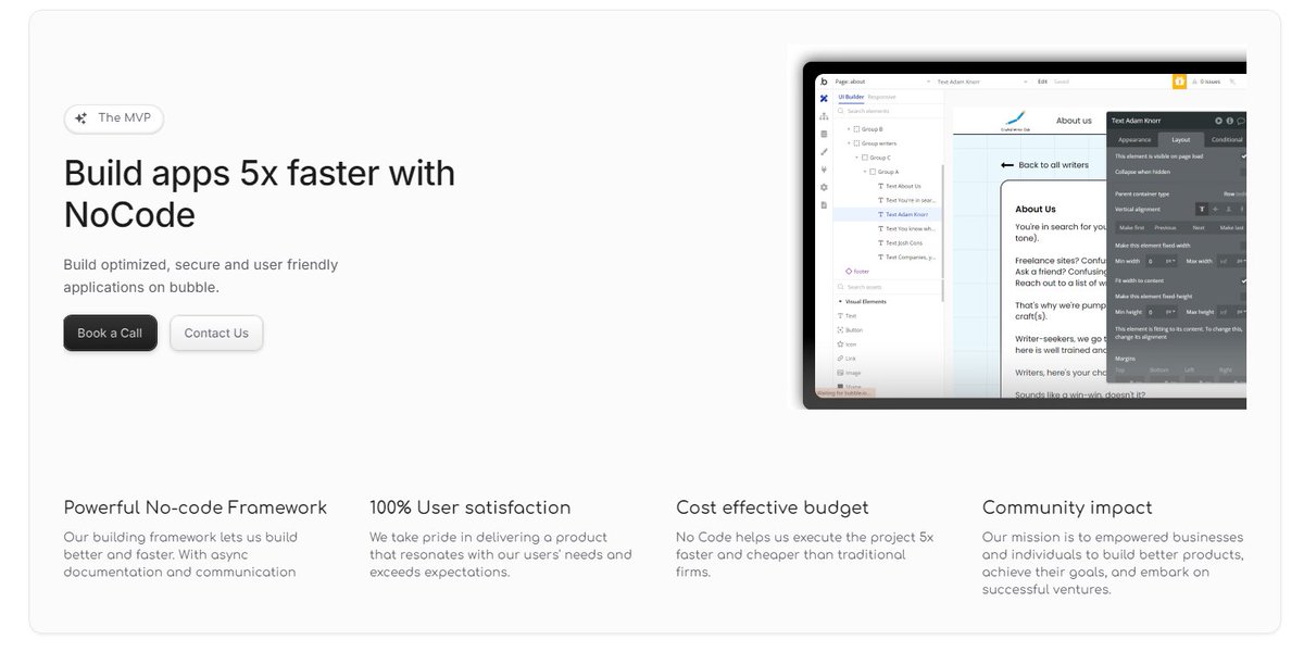 jahanzeb10's tweet image. Here's my 6 step process to building solid @bubble apps
1/6.
Scoping Sprint
Initial scoping involves a deep documentation of the project requirements. Understanding what exactly you're looking to build and, list down all the deliverables
👉 wolfnocodestudio.com
#NoCode