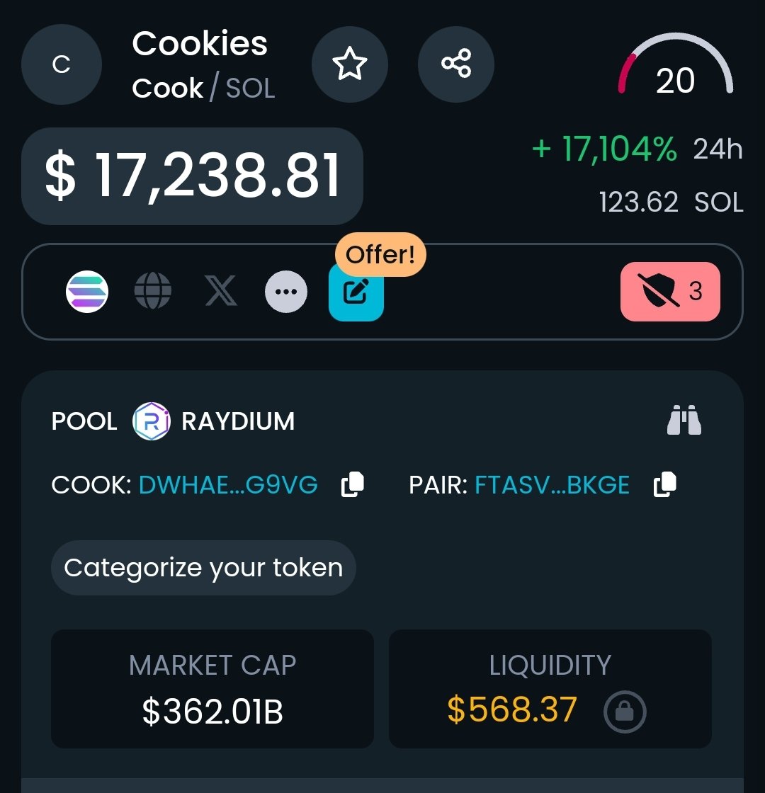 LetEmCookToken's tweet image. $Cook is going strong!

DwhAeETNNcYu7X9F6htUupJ55ZwXD7gPaGTJGfaqg9vG

dextools.io/app/en/solana/…