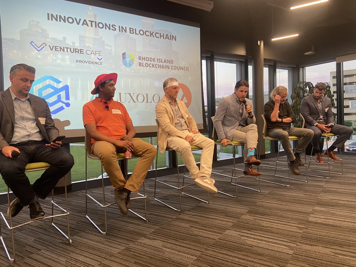 SenLouDiPalma's tweet photo. Had the good fortune to provide remarks at the 2nd Annual @RIBlockchain  convening.  Excellent program with a couple of exemplary panels.  @AndreHerreraX &amp; @ChrisPerrotta5 well done!  Keep up the good work.  Already looking forward the 3rd.  ;-) https://t.co/htPZz7xuxT